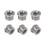 Conjunto de 6 adaptadores de microfone de 5/8" macho para 3/8" fêmea, com rosca e ranhuras, compatíveis com diversos microfones. 1