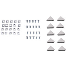 Set di 50 connettori angolari per profili in alluminio serie 2020, compatibili con profili in alluminio con fessura da 6 mm.