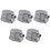 5-Piece Silver Alloy D-Kit Rectangular Claw Hook Ear Single-End D Drum Accessory 1