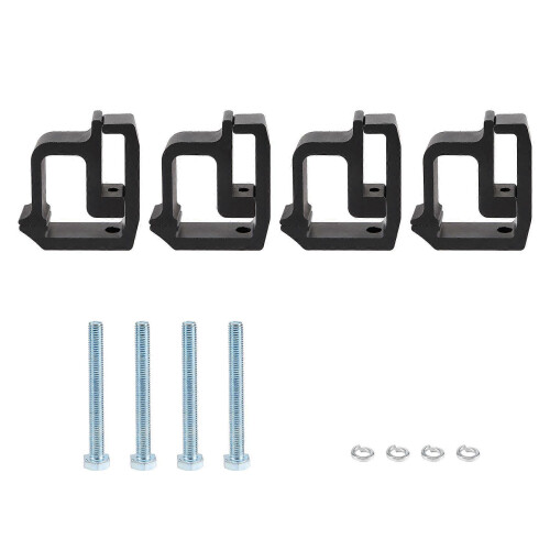 Conjunto de 4 grampos de fixação para capota de caminhonete, caçamba e toldo.