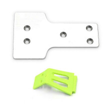12428-0364 Front Floor Protection Aluminum Sheet and Front Bumper compatible with Wltoys 12428 12427 RC Car