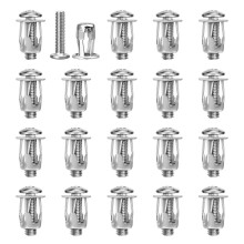 20pcs Jack Nuts Automotive Metal Screws Flower Nuts with Screws compatible with Hollow Wall Iron Skin