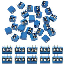 60pcs 5mm Pitch 2-pin & 3-pin PCB Mounting Screw Terminal Connectors compatible with Arduino (50 x 2 pin, 10 x 3 pin)