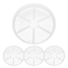Set van 4 doorzichtige plastic plantenschotels van 30 cm (12 inch). Stevige, dikke plantenschalen, geschikt voor bloempotten binnenshuis.