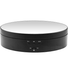 360-degree motorized rotating mirror display stand turntable compatible with jewelry displays, photography