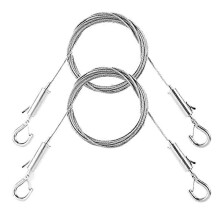 2-delige verstelbare ophangdraadset voor schilderijen, 1 meter x 1,5 mm, zeer sterke roestvrijstalen kabel en bevestigingsmaterialen.