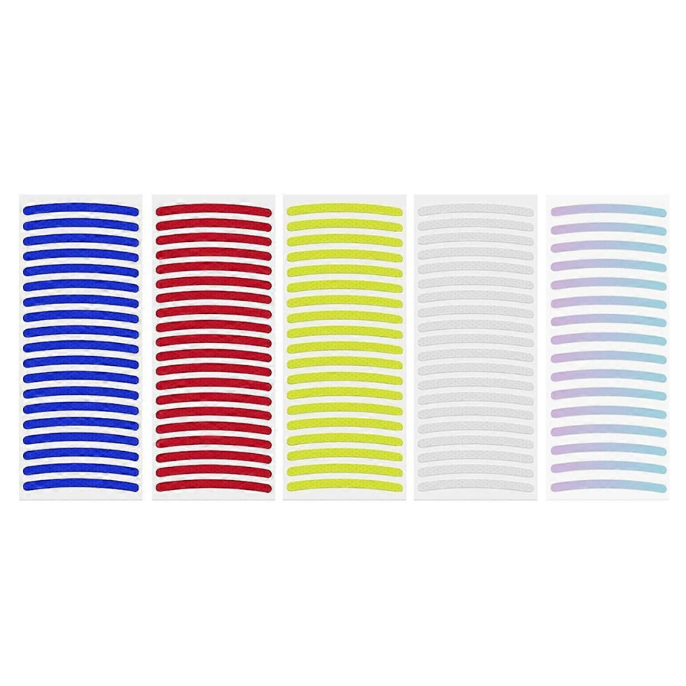 100 Pcs Reflective Car Rim Stickers Night Safety Warning Stripes Compatible With Car, Motorcycle 3407128166804