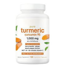 Turmeric Curcumin 1,000mg | 95% Curcuminoids with Black Pepper &amp; MCT Oil for Ultimate Absorption, No Filler, No GMO
