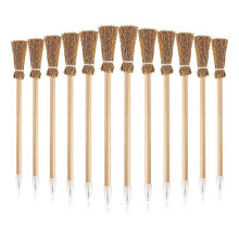 12 stuks balpennen in de vorm van een heksenbezem, perfect voor Halloween-feestartikelen.