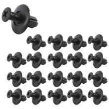 20pcs Black 8mm Hole Insert Expansion Screws Panel Clips Plastic Rivet