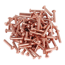 100 pcs 5/64-inch x 25/64-inch round head copper solid rivets fasteners