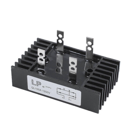100Amp 1200Volt 4-Pin Single-Phase Diode Bridge Rectifier Type QL100