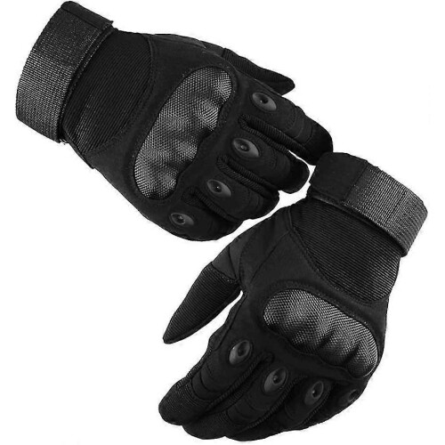 Full Finger Motorcycle Racing Gloves-M-Black