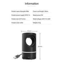 Led Mosquito Killer Lamp Outdoor Bedroom Anti Mosquito Lamp Usb Electric-black