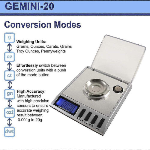 Portable Precision Digital Milligram Scale 20g X 0.001g Jewelry Scale 1