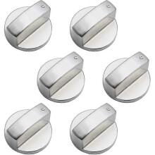 6 Pieces Universal Metal Control Knobs Gas Stove Knob 6mm Universal Control Knobs Stove Knob for Gas Stove Cooker Oven Hob