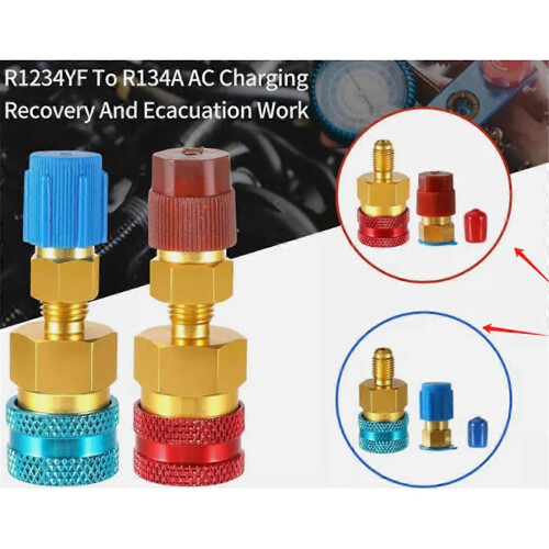 R1234YF Adapter, R134a to R1234yf Quick Coupler Conversion Kit, High Low Side 2