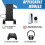 Wall Mount with Cooling Fan 3 USB Ports, for Game Controller Headphone Hanger Shelf 2