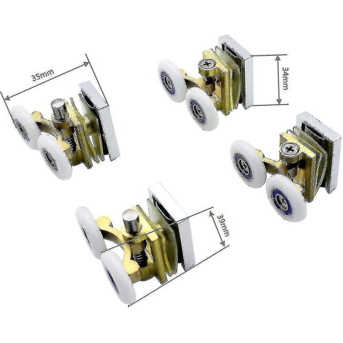 Stück Duschkabinenrollen mit Messing-Tragarm, 25 mm Durchmesser 1