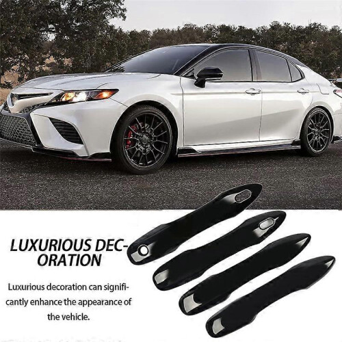 Side Door Mirror Caps + Door Handle Covers, Compatible with 2018-2023 Models, Black 2