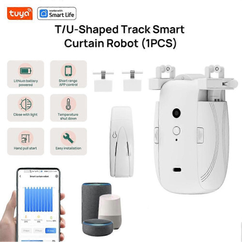 Motor para cortinas Tuya, compatible con rieles TU, control WIFI. 1