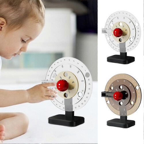 Calendário de mesa decorativo em acrílico com disco giratório manual simples. 1