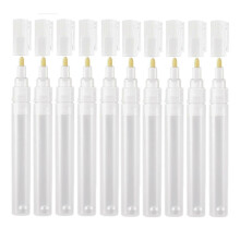 10PCS 3mm Empty Refillable Blank Paint Touch-Up Pens Round Angled Head Paint Markers