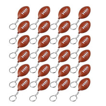 24pcs Mini Football Stress Ball Keychain Set for School Carnival Sports Events