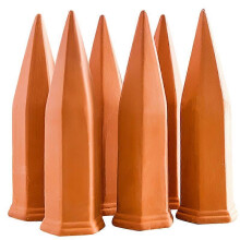 6pcs ceramic terracotta self-watering stakes, plant watering devices compatible with holidays