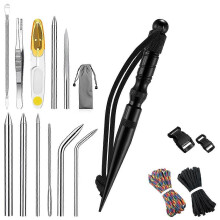 12-piece Paracord FID Knot Tool Set, Stainless Steel Marlin Spike, Seam & Lacing Needle Kit