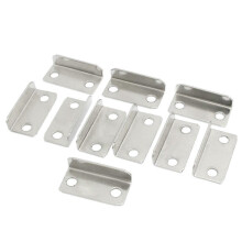 10pcs Silver Tone Metal Rectangular Drawer Lock Bar for Home Office