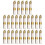 25pcs Pre-wrapped Gold-plastic Dinnerware Set, includes Forks, Knives, Spoons 1