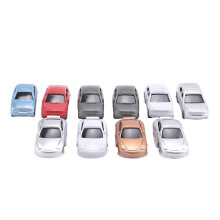 10pcs 1/87 Miniature Painted Model Cars, for Construction Railway Scenery Layout Set