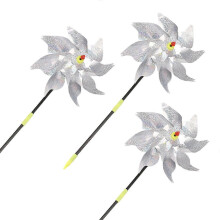 3pcs Reflective Windmill Bird Deterrent for Orchard Use