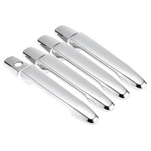 8pcs ABS Chrome Side Handle Cover Trim compatible with Mitsubishi Outlander Lancer Sedan Evo Sport RVR ASX