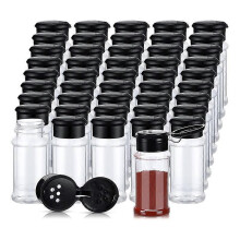 50pcs Plastic Spice Jars with Shaker Lids, Spice Containers