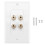 4-Post Speaker Wall Plate Home Theater Audio Panel compatible with 2 Speakers 1