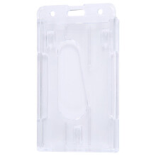1x 10x6cm Vertical Hard Plastic ID Card Holder compatible with Two Cards