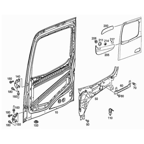 Door Hinge compatible with Mercedes Benz 1