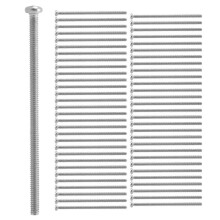 60pcs Silver-tone M2 * 40mm 304 Stainless Steel Round Head Screws Bolts