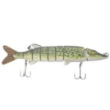20cm 40g 8 Segments Lifelike Multi-Jointed Pike Muskie Fish Lure, Swimbait Crankbait Hard Bait