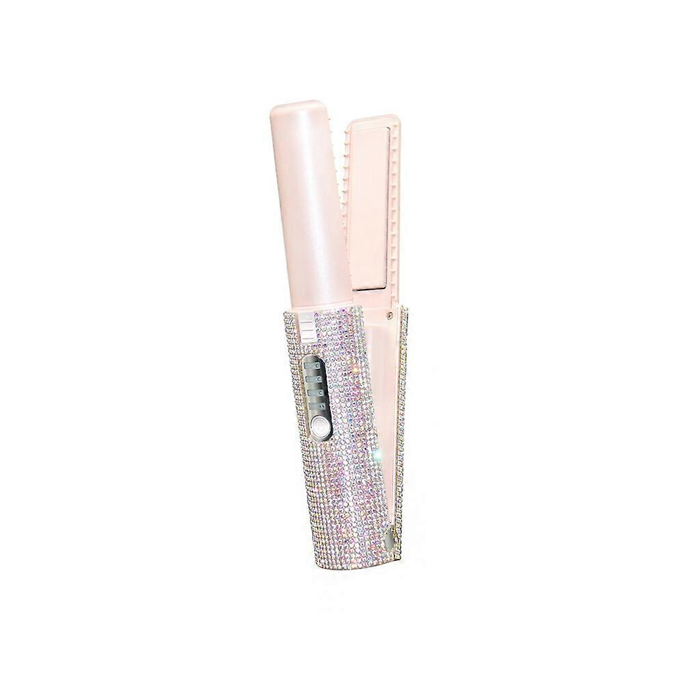 2-in-1 Electric USB Hair Brush Straightener Multifunctional Straightening Comb