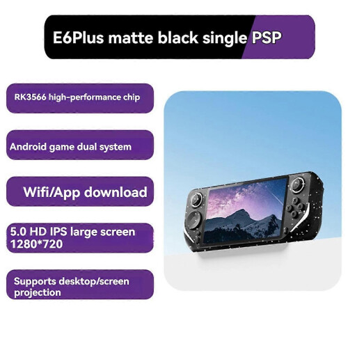 E6Plus Handheld RK3566 Dual-System Game Machine met groot 5.0 inch HD IPS touchscreen en wifi-projectie. 1