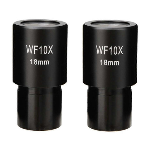 2pcs WF10X Wide-angle Biological Microscope Eyepiece Optical Lens, 23.2mm Mount