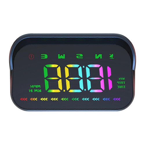 Car HUD GPS Head Up Display Windshield Projector MPH KMH Speedometer Compass Overspeed Alarm