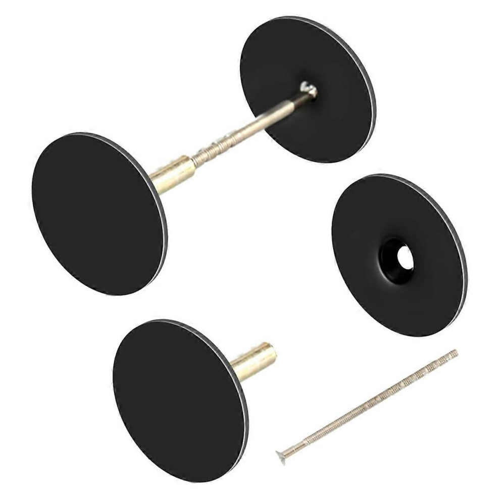 2 Pack Door Hole Cover Plate, Door Knob Hole Filler Plate With Metal Connecting Screws For Deadbolt 3666303484557