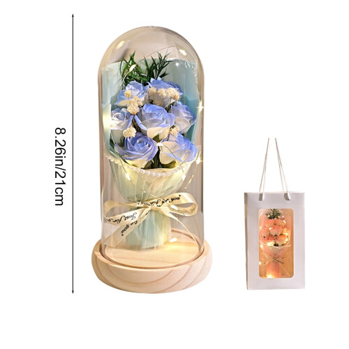 Forever Roses Preserved Flower Bouquet with Night Light 1
