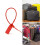 (Red) Plastic Tamper Seals, 100 Pcs Self Locking Safety Zip Ties, Pull-Tite Safety Label for Fire Extinguishers 5