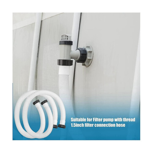 2 Pcs 1.5inch Pool Filter Pump Connector Drain Hose Adapter Durable Threaded Connection Parts 1