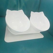(White) Cat Bowl Cat Food Bowl High Angle Anti Vomiting Puppy and Rabbit Cat Bowl Indoor Cat Orthopedic Cat Bowl